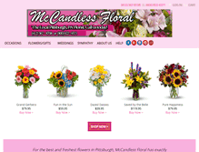 Tablet Screenshot of mccandlessfloralinc.com
